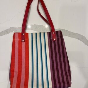 Striped Multicolor Tote Bag